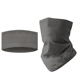 WK IEASON 1pc Multifunctional Silk Cooling Headband Neck Gaiter Scarf, Bandana Summer Face Scarf and 1pc Sport Headband for Men and Women, Ice Silk Feeling and Quick Dry