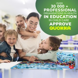 QUOKKA 100 Pieces Solo assortment Puzzles for Kids Ages 3-6 – Toy for Learning Cars,Bugs,Sea & Forest Animals for 3-6 year old – Jigsaw Game Gift for Boy and Girl Sea