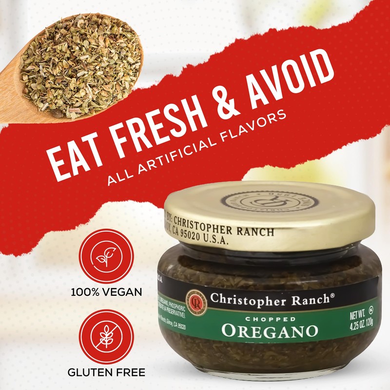 Christopher Ranch Chopped Oregano | Vegan & Gluten-Free | Dried