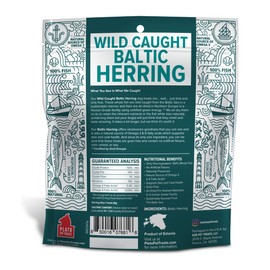 PLATO Pet Treats Air Dried Dog Treats Baltic Herring Dog Treat, Real Fish, Grain-Free, Baltic Herring, All Natural, Single Ingredient Fish, 3oz