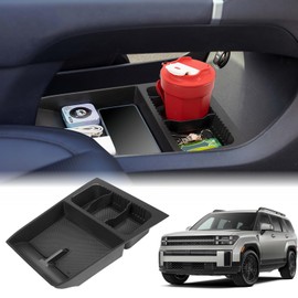 Neepiar Center Console Organizer Tray Compatible with 2024 2025 2026 Hyundai Santa Fe Interior Storage Box Insert Secondary Accessories (Lower center console tray)