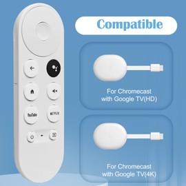 Replacement Voice Remote Control for Google Chromecast 4k Snow Streaming Media Player,Remote for Chromecast with Google TV HD/4K,Voice Remote Controls Replacement(Remote Control Only)