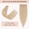TESS Clip in Extensions Echthaar 6stk 33g, 6 Clip in