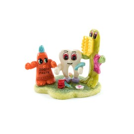 Dental Office Decorative Statuette – Toothbrushing Team Toothbrush & Paste- Happy Tooth Collection
