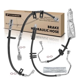 A-Premium Front Driver and Passenger Brake Hydraulic Hoses Compatible with Select Ram Models - 2500, 3500, 2017-2018, 5.7L 6.4L 6.7L, RWD, with Rear Coil springs - Replace# 4779943AJ(Pack of 4)