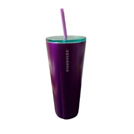 Starbucks 2022 Puffy Valentines Purple Stainless Steel Tumbler, 24oz