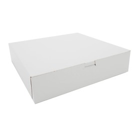 SCT White One-Piece Non-Window Bakery Boxes, 12 x 12 x 2.75, White, Paper, 100/Carton