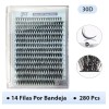 Extensiones De Pestañas 8-16mm 280pcs Naturales Mixtas Jst®