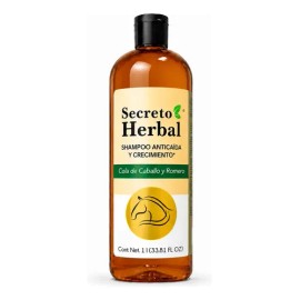 Shampoo Secreto Herbal con Extractos Naturales de Romero y Cola de Caballo Anticaída y Crecimiento Para Todo Tipo de Cabello 1 L                      