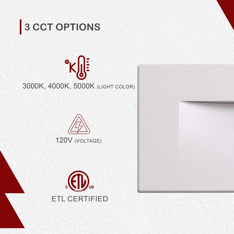 Ciata LED Stair Lights - 3 CCT Options (3000K/4000K/5000K) |