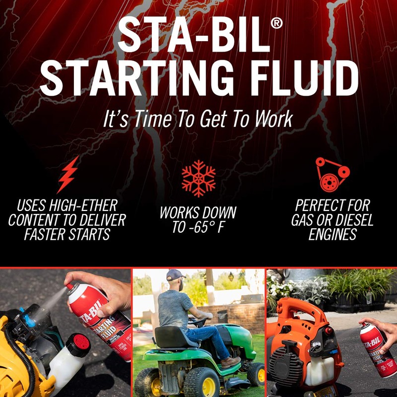 STA-BIL Starting Fluid - Prolongs Starter Life - Upper Cylinder