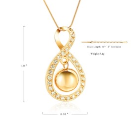 AIWENXI Infinity Cremation Jewelry Urn Necklace for Ashes Stainless Steel Memorial Keepsake Urns Pendant Necklaces Crystal Pearl Ash Pendant for Men Women Gifts