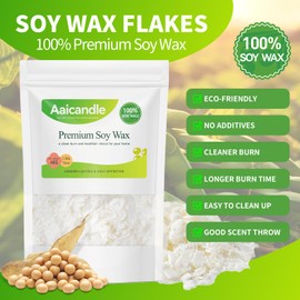 Soy Wax for Candle Making - 1LB Soy Flakes, Natural Soy Candle for Handmade Making, Premium Soy Candles Wax for Candles Making Supplies for DIY (440G / 16 OZ)