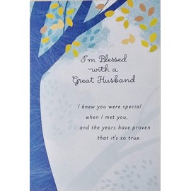 Greeting Card I'm Blessed With A Great Husband - I knew you were special when I met you - Religious Christian Happy Anniversary from Wife