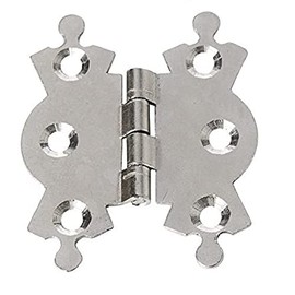 Merriway BH02995 (2 Pcs) Butterfly Fancy Jewellery Box Hinges, Bright Zinc Plated 40mm (1.1/2 inch) - Pack of 2 Pieces