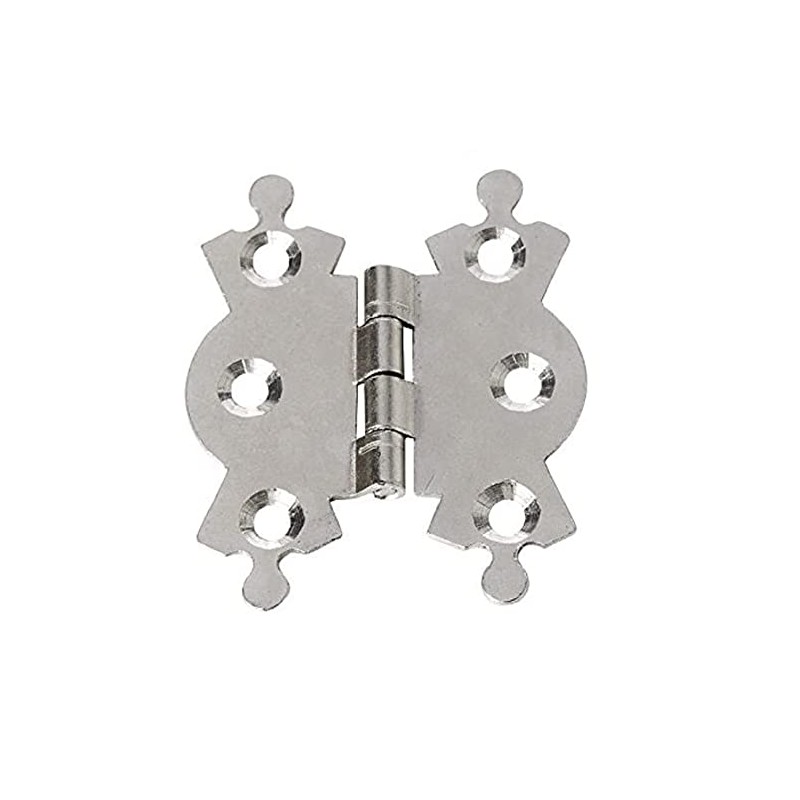 Merriway BH02995 (2 Pcs) Butterfly Fancy Jewellery Box Hinges, Bright