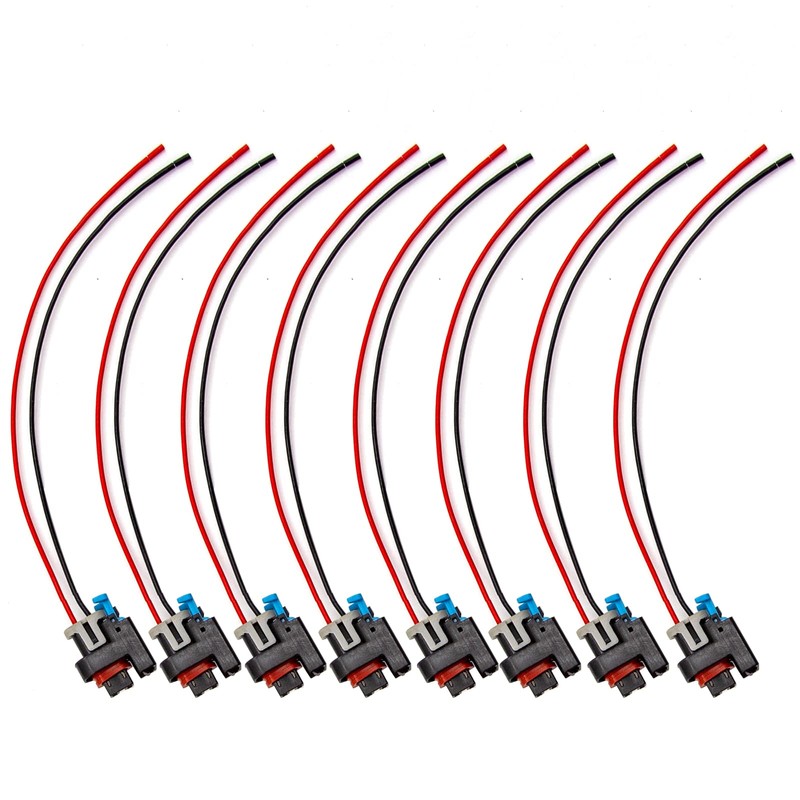 ZUDKSUY Conector inyector de combustible, 8 unidades (longitud del cable: