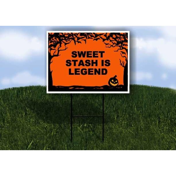 SWEET STASH IS LEGEND Halloween Bats and Jack O Lantern