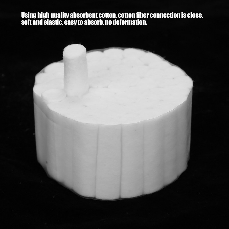 100pcs / bag Dental Rolled Cotton Balls Natural Dental Cotton