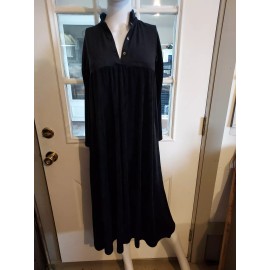 Basics Crew  Dress For Girls Size 14 Long Black Long Sleeved 100% Cotton