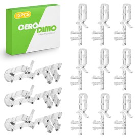 CeroDimo 12pcs 2-1/8 inch Valance Clips for Blinds, Hidden Channel Valance Clips, Clear Plastic Valance Clips for The Valance with a Groove in The Back, Blind Cover Clips
