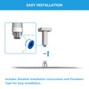Lordear Shower Arm 3 Inch Polished Chrome Ceiling Mount Shower