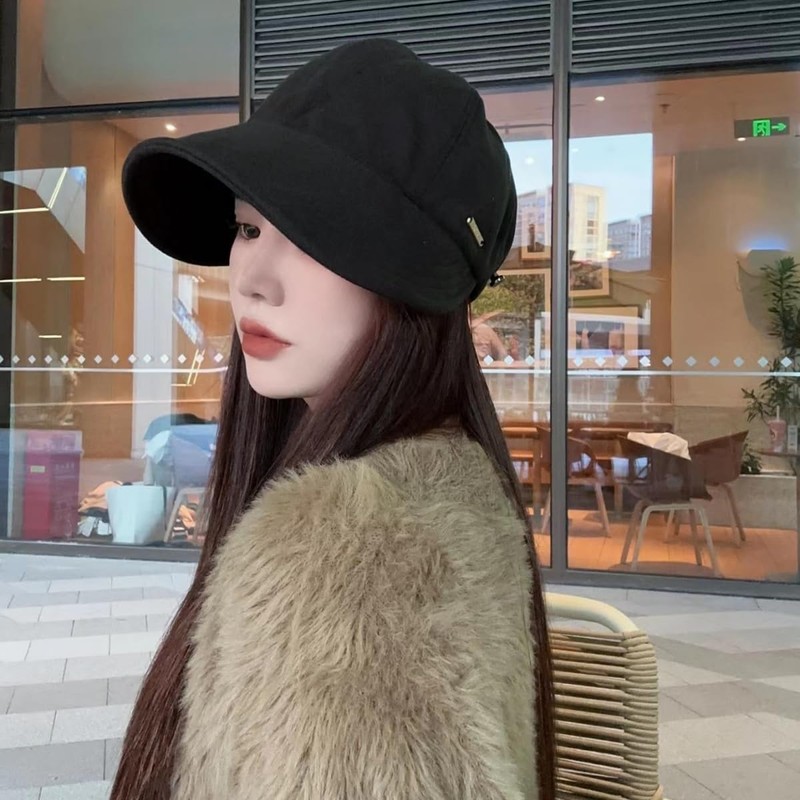 Qzkouma SHU-80 Women's Hat, Autumn and Winter Cap, Mask Hook,