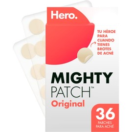 Hero Parches para Acné Mighty Patch Original, Caja con 36 Piezas para Uso de Noche. Absorben las Impurezas en 6 a 8 Horas. Fáciles de Usar y No Contienen Medicamento. Probados Dermatológicamente