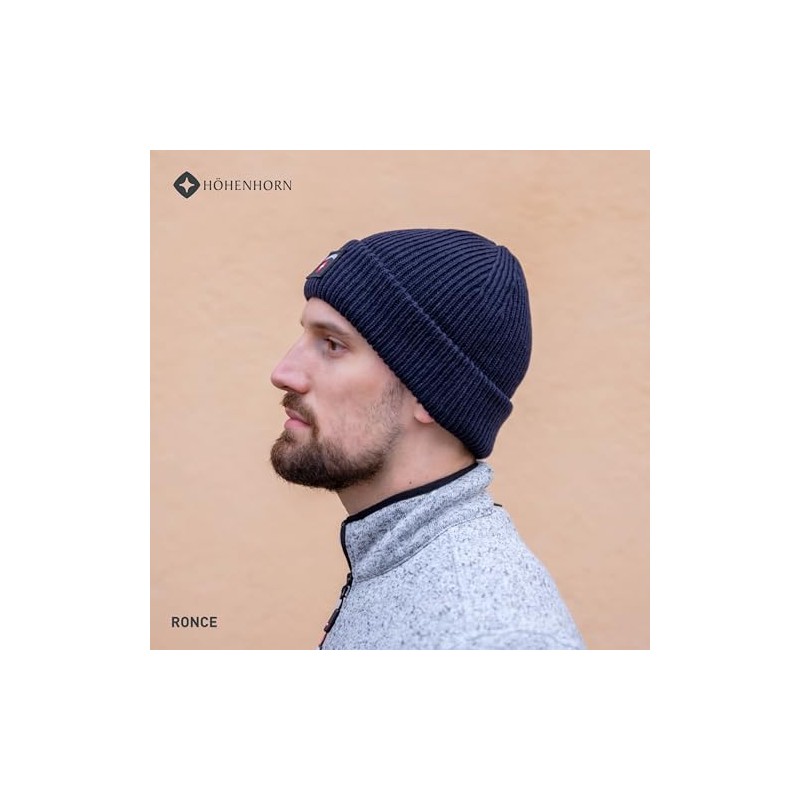 Höhenhorn Knitted Beanie, Unisex Men's Women's Winter Hat, Knitted Hat