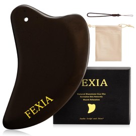 FEXIA Gua Sha Facial Tools Natural Yellow Bian Stone for Lymphatic Drainage Massager SPA Facial Massage Skin Care Tools Beauty Tools Accessories Gua Sha Body