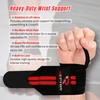 Weightlifting Wrist Wraps - Professional Grade with Thumb Loops -