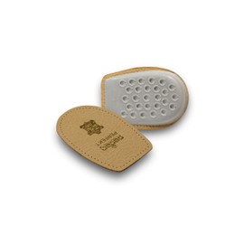 Pedag Perfect Shock Absorbing Heel Pads, Vegetable Tanned Leather and Latex Rubber, Tan, Small (5 to 7L)