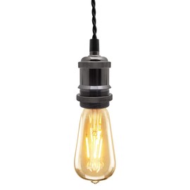 Industrial Vintage Black Nickel Pendant Ceiling Light Lamp Holder Antique Retro E27 Fitting M0219F