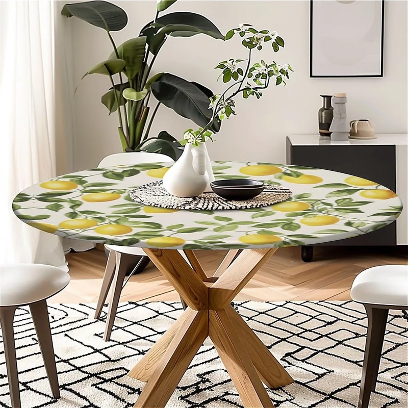 artslion Outdoor Round Tablecloth with Elastic Band 44In-110cm Elastic Garden