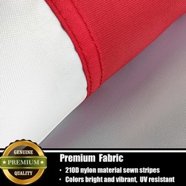 Nuibers Denmark Flag 3x5 FT for Outside, Heavy Duty 210D Nylon Danish Dane National Flags Outdoor, Double Sided Sewn Stripes Long Lasting Danish Flag Brass Grommets