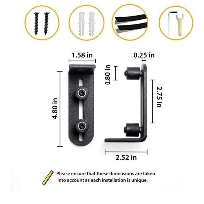 SMARTSMITH Ball Bearings Design!!!New Upgraded 2 Pcs Barn Door Floor