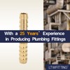 LTWFITTING Brass Barb Splicer Mender 1/4-Inch Hose ID Fitting Air