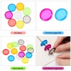 Pack of 88 Plastic Mini Discs Multicoloured Binder Ring Discs