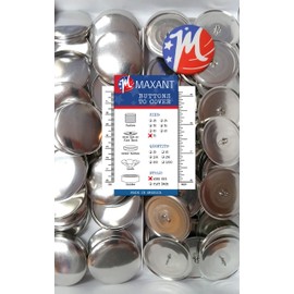 50 Buttons to Cover - Made in USA - Cover Buttons with Wire Eye Backs 75 (1 7/8")