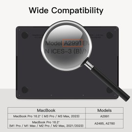 JETech Screen Protector for MacBook Pro 16.2-Inch (M3 Pro / M3 Max / M2 Pro / M2 Max / M1 Pro / M1 Max, 2021-2023), Anti-Glare PET Matte Film, Anti-Fingerprint, 2-Pack