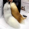 Alpertie Fluffy Real Fox Fur Tail Keychain Tassel Bag Cosplay