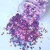 LoveOurHome 150g Chunky Body Glitter Holographic Purple Star Moon Heart