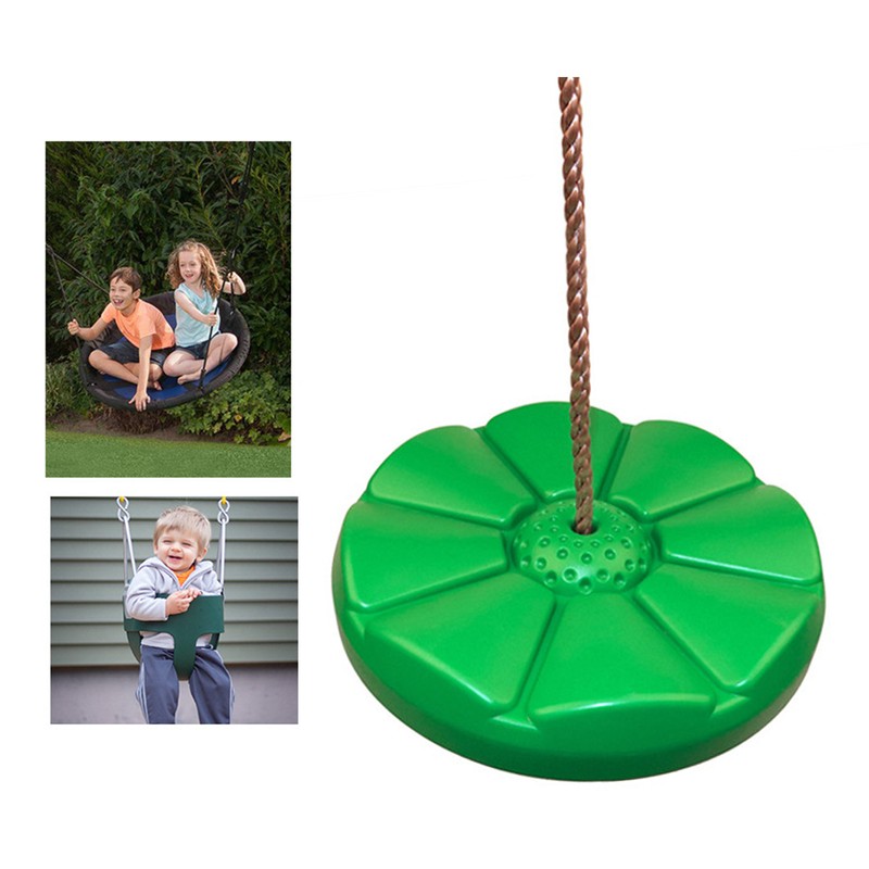 Heavy Duty Plastic Disc Tree Swing with PE Rope for