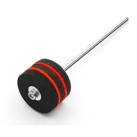 Jiayouy Black Felt Bass Drum Beater Kick Drum Foot Pedal Beater Percussion Instrument Accessory Part Stainless Steel Shaft