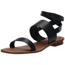 Franco Sarto Women's Tanara Heeled Sandal, Black Leather, 7.5