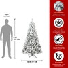 7FT Flocked Christmas Tree – Artificial Snowy Holiday Tree with