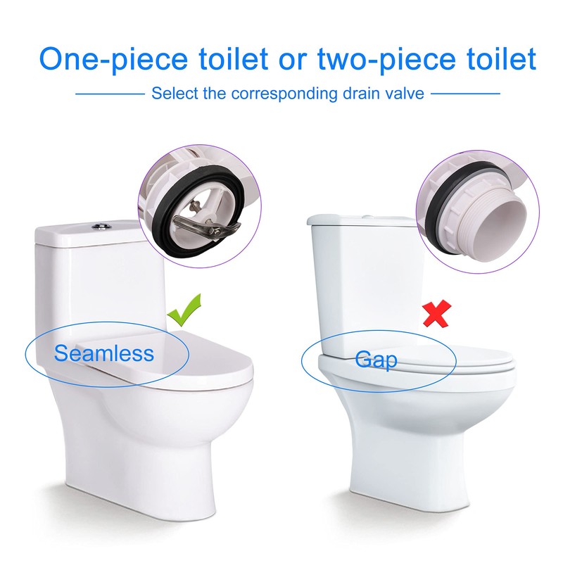 RDEXP Toilet Cistern Dual Flush Push Button Valve Replacement for