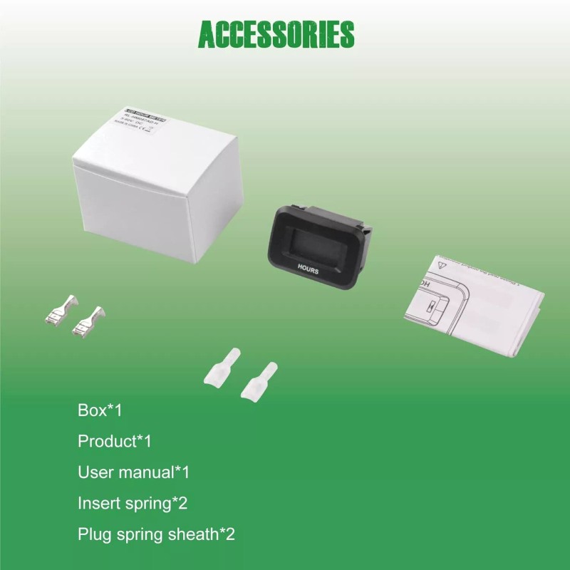 YOOREAL DC5-60V Digital Hour Meter of Lawn Mower Tractor Snow