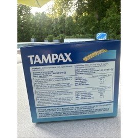 Tampax VINTAGE NOS TAMPAX 40 ORIGINAL TAMPONS SEALED Box Feminine Hygiene NEW 1998 PROP