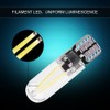 10pcs 12V W5W T10 194 Glass COB Filament LED Car